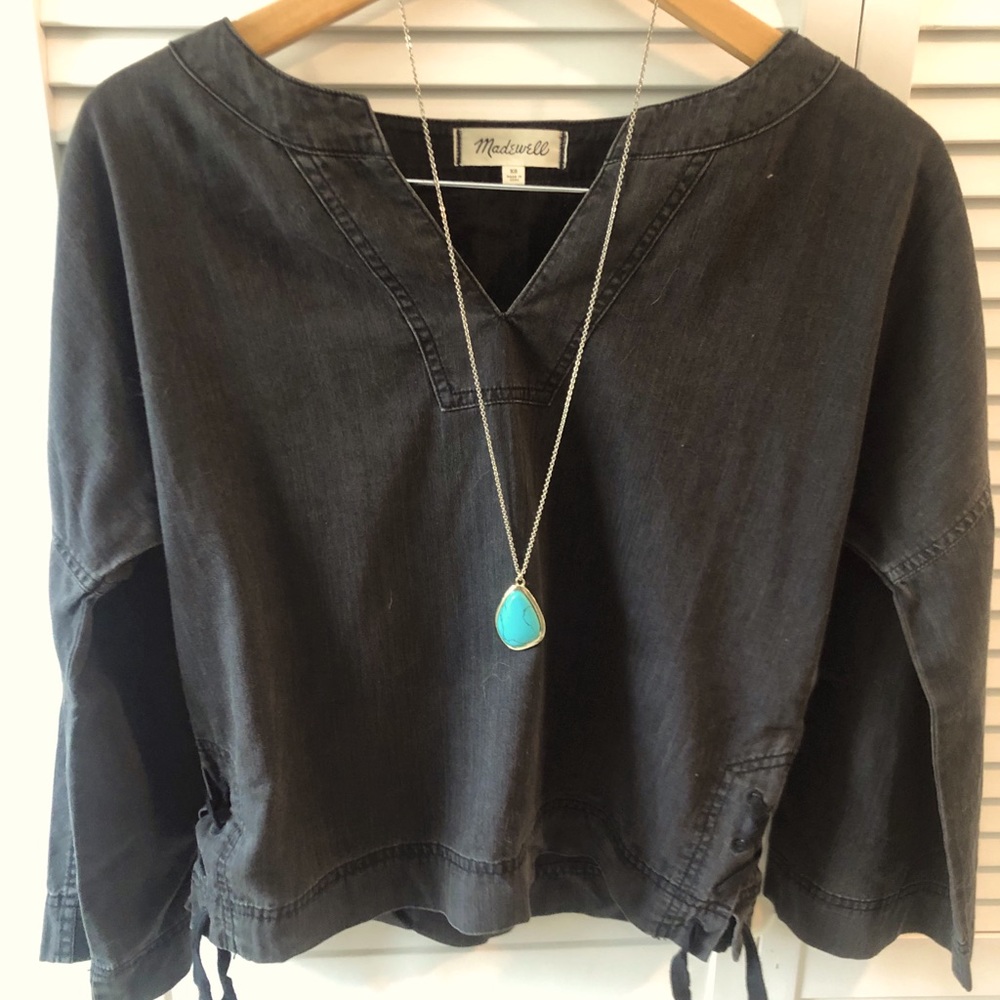 Gray denim shirt
